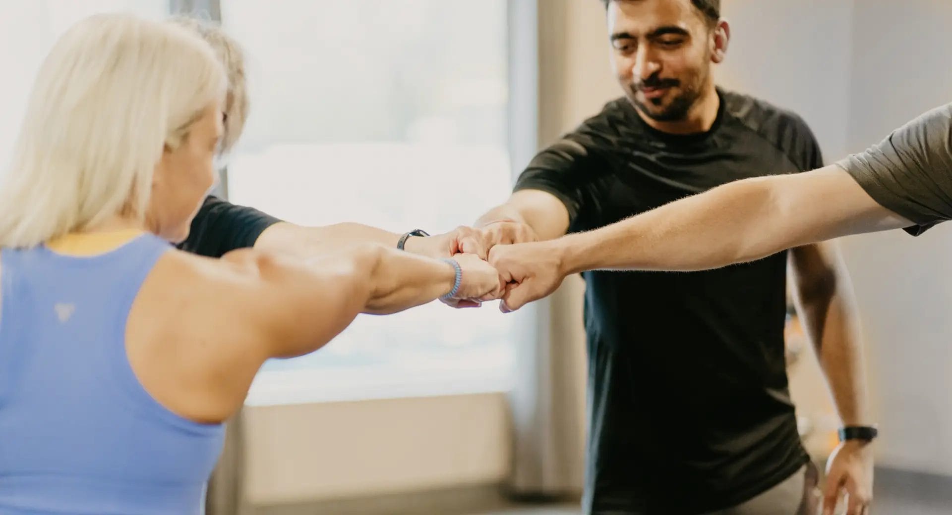 Coaches giving fist bump