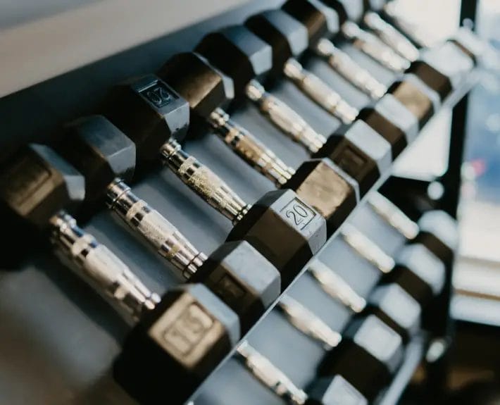 Dumbells stacked