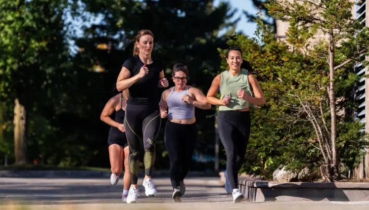 Women running outside