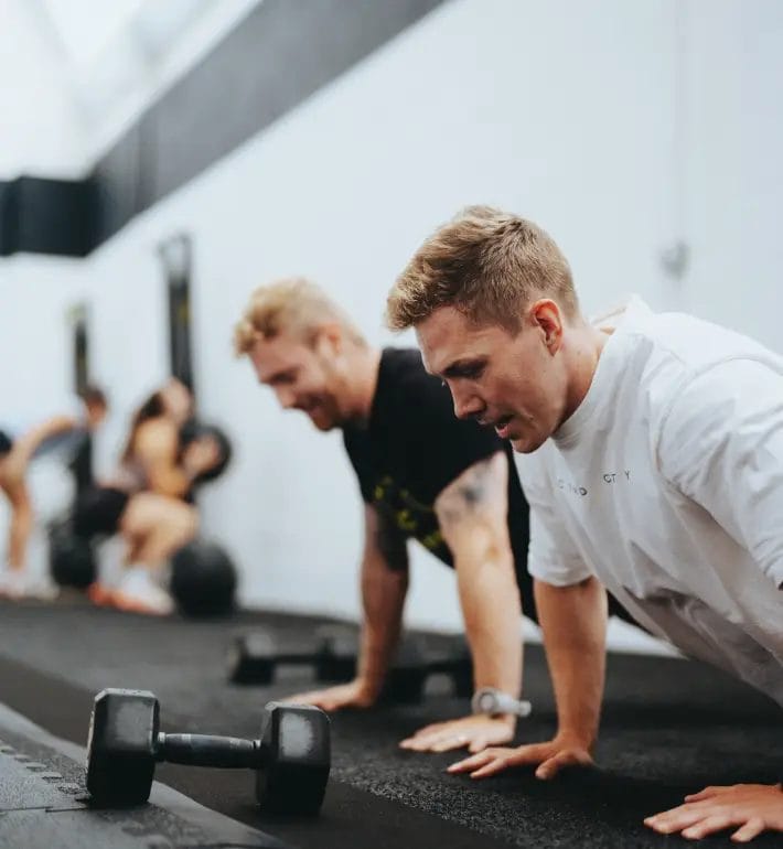 Working out with coach